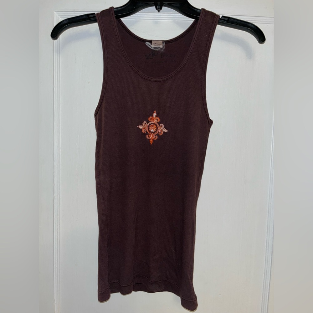 So Cute For Yoga! Brown Tank